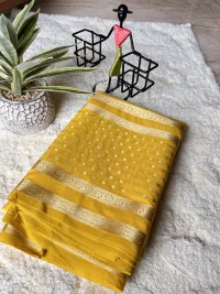 Mysore semi crepe silk saree view 1