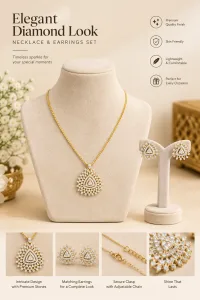Chain pendant with earrings view 1